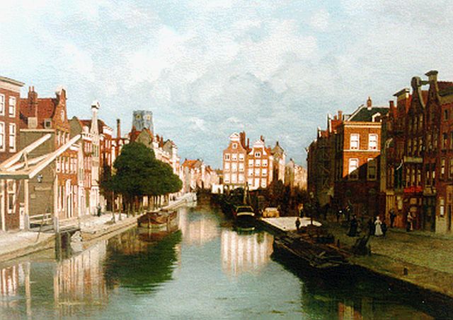 Karel Klinkenberg | 't Haagsche Veer te Rotterdam, olieverf op doek, 60,8 x 81,0 cm, gesigneerd r.o.