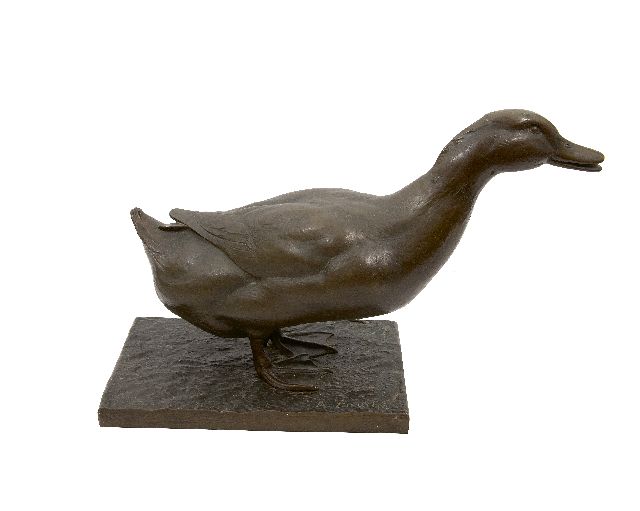 Zauche A.O.  | Eend, brons 39,0 x 59,0 cm, gesigneerd op basis