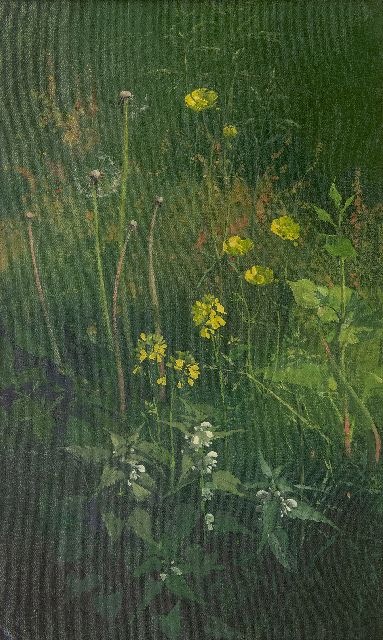 Voerman jr. J.  | Veldbloemen, olieverf op doek 62,8 x 38,6 cm, gesigneerd r.o. met monogram