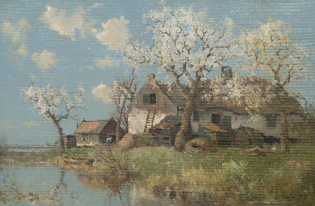 Arend Jan van Driesten | 't Zuideind te Zoeterwoude, olieverf op doek, 40,0 x 60,0 cm, gesigneerd r.o.