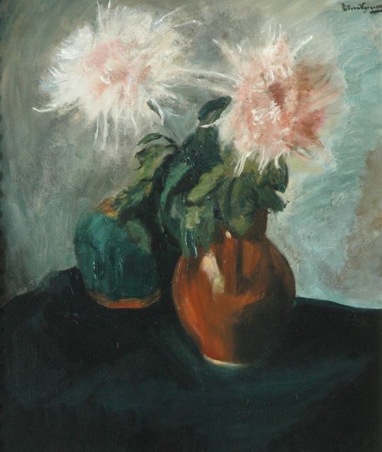 Wijngaerdt P.T. van | Chrysanten, olieverf op doek 80,0 x 68,2 cm, gesigneerd r.b.