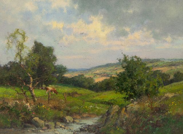 Jan Holtrup | Beekje in Zuid-Limburg, olieverf op doek, 30,5 x 40,7 cm, gesigneerd r.o.