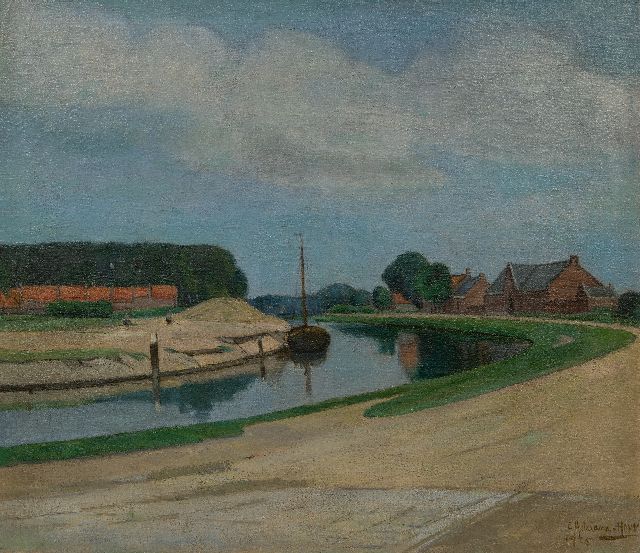 Adriani-Hovy E.M.H.  | De Vecht bij Oud-Zuilen, olieverf op doek 70,2 x 80,0 cm, gesigneerd r.o. en gedateerd 1925