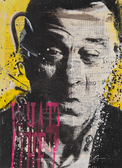 Ronald Chapeau | Robert de Niro, gemengde techniek op doek, 75,1 x 55,3 cm, gesigneerd l.m. (verticaal)