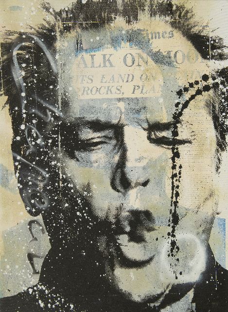 Ronald Chapeau | Jack Nicholson, gemengde techniek op doek, 74,9 x 55,2 cm, gesigneerd l.m.