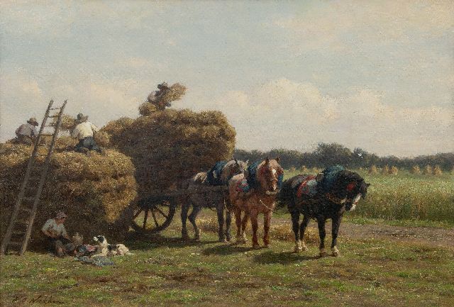Nakken W.K.  | Hooitijd, olieverf op doek 52,1 x 76,6 cm, gesigneerd l.o.