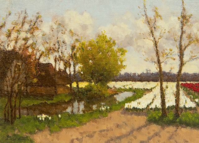 Leo van den Ende | Boerderij in Sassenheim, olieverf op doek op board, 27,5 x 37,3 cm, gesigneerd l.o.