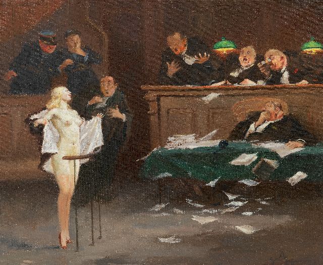 Gaston Hoffmann | Le dernier argument, olieverf op doek, 38,1 x 46,0 cm, gesigneerd r.o.