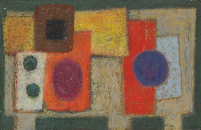 Will Leewens | Muziek, olieverf op paneel, 32,2 x 49,1 cm, gesigneerd r.o. en gedateerd '63