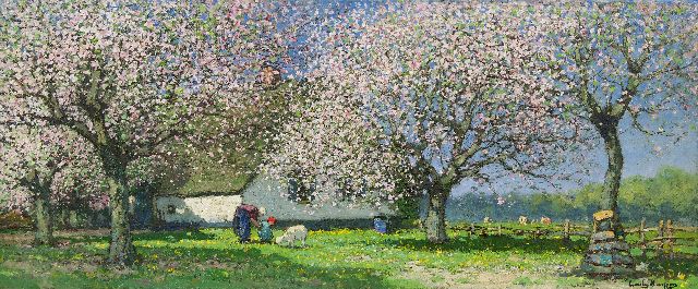 Cornelis Kuijpers | Voorjaar, olieverf op doek, 41,3 x 96,3 cm, gesigneerd r.o.