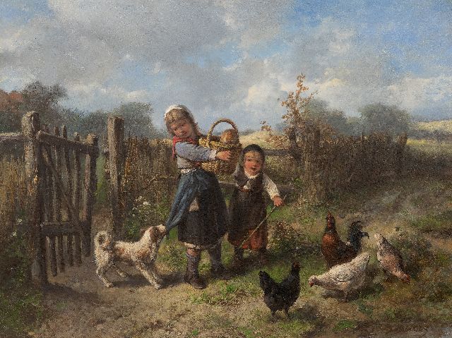 Mari ten Kate | Op weg naar de akker, olieverf op paneel, 37,5 x 49,8 cm, gesigneerd r.o.