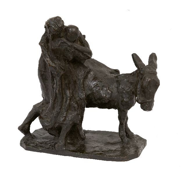 Albert Termote | De barmhartige Samaritaan, brons, 23,0 x 24,0 cm, gesigneerd op basis met monogram