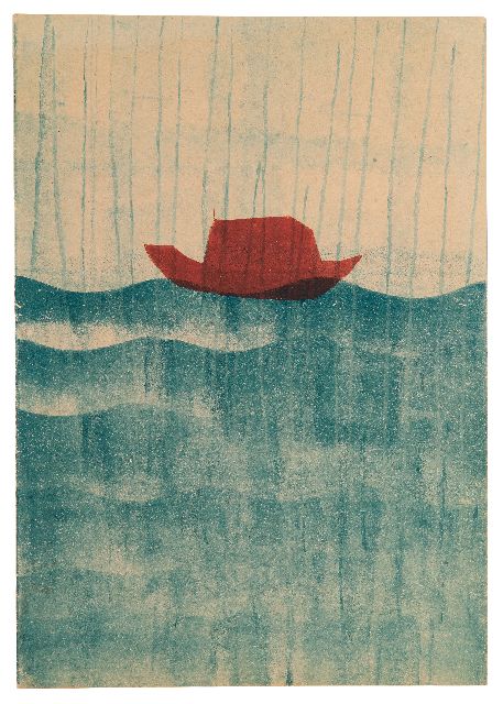 Hendrik Werkman | Das Windliecht Gottes (tractaat van M. Luther), sjabloon, inktrol, drukinkt op papier, 27,9 x 19,6 cm