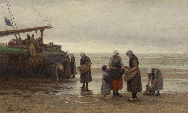 Philip Sadée | Het deel der armen, olieverf op paneel, 31,3 x 52,0 cm, gesigneerd l.o. en gedateerd '73