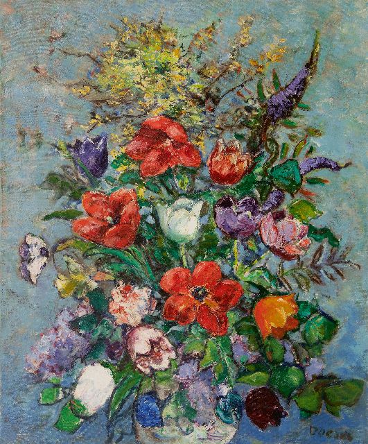 Jacobus Doeser | Zomerbloemen, olieverf op doek, 94,8 x 78,0 cm, gesigneerd r.o.
