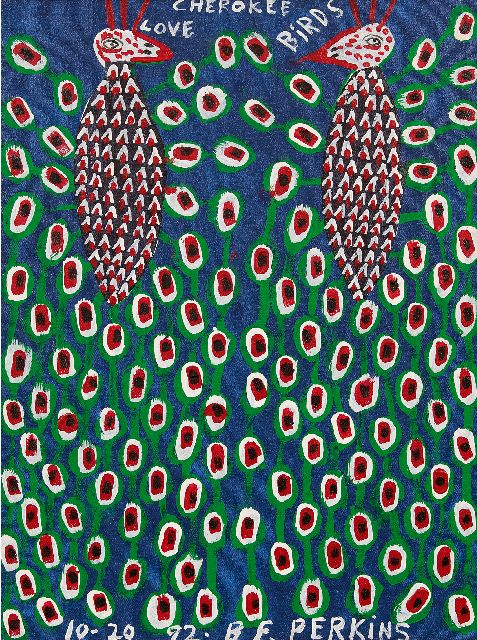B.F. Perkins | Cherokee Love Birds, olieverf op doek, 60,0 x 45,0 cm, gesigneerd m.o. en gedateerd 10-20 92