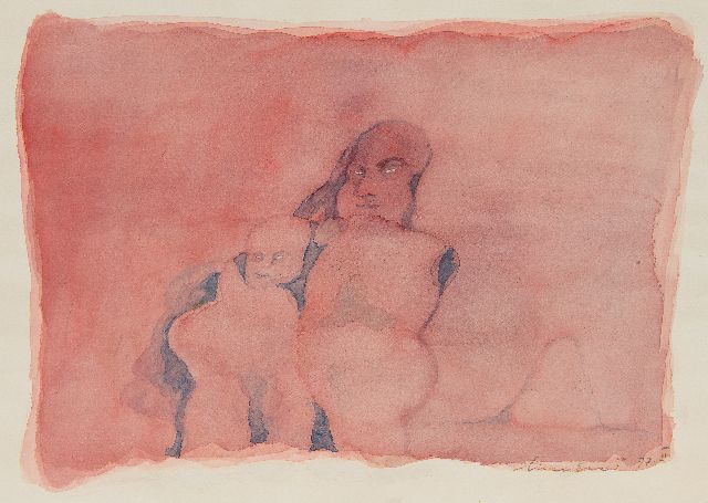 Lucebert | Zonder titel, aquarel op papier, 24,0 x 33,9 cm, gesigneerd r.o. en gedateerd '77 II