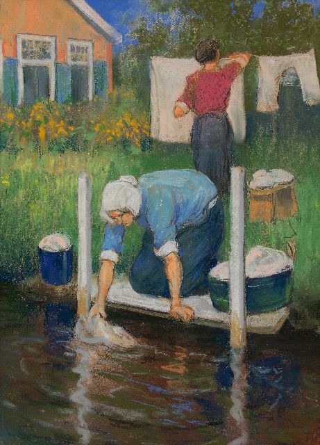 Heijenbrock J.C.H.  | Wasdag, pastel op papier 63,9 x 46,8 cm, gesigneerd r.o.