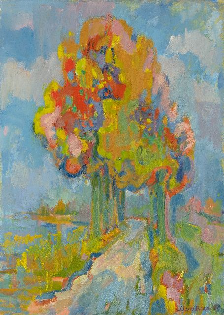 Jan van der Baan | Bij Dokkum, olieverf op doek, 70,3 x 50,2 cm, gesigneerd r.o. en gedateerd '86