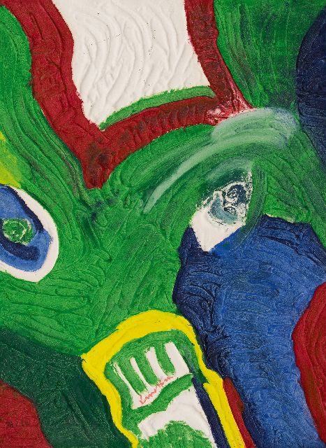 Lindström B.K.E.  | Groen figuur, aquagravure 72,0 x 53,0 cm, gesigneerd m.o.