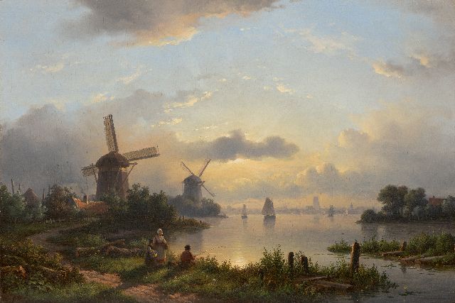 Lodewijk Johannes Kleijn | Rivierlandschap, olieverf op paneel, 44,5 x 66,2 cm, gesigneerd r.o.