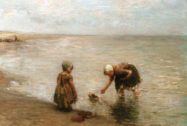 Bernard Blommers | Klompje varen, olieverf op doek, 58,5 x 77,0 cm, gesigneerd r.o.