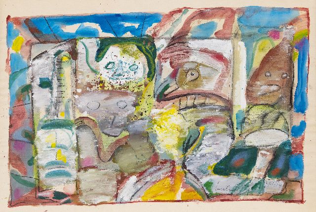 Lucebert | Zonder titel, krijt en gouache op papier, 73,5 x 108,0 cm, gesigneerd r.o. en gedateerd '79.I.11