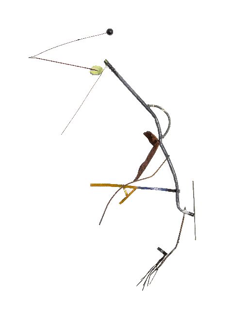 Auke de Vries | Model voor het Nederlands Architectuur Instituut, Rotterdam, metaal en ijzerdraad, 30,0 x 75,0 cm, te dateren ca. 1992-1993