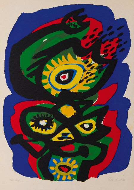 Anton Rooskens | Compositie, litho op papier, 70,0 x 49,6 cm, gesigneerd r.o. (in potlood) en gedateerd '73 (in potlood)