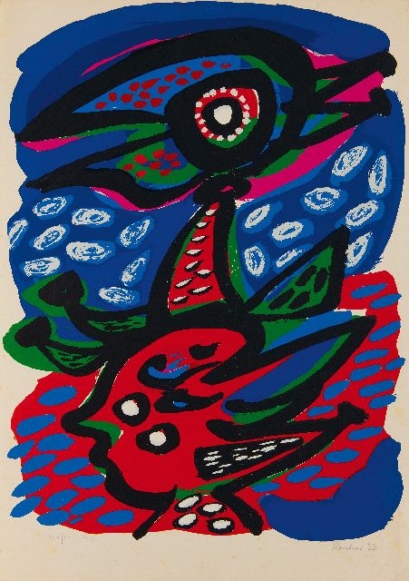 Anton Rooskens | Compositie, litho, 70,0 x 49,6 cm, gesigneerd r.o. (in potlood) en gedateerd '73 (in potlood)