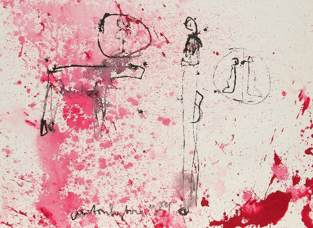 Anton Heyboer | Zonder titel, inkt en aquarel op papier, 78,5 x 107,5 cm, gesigneerd m.o. en gedateerd 1984, zonder lijst
