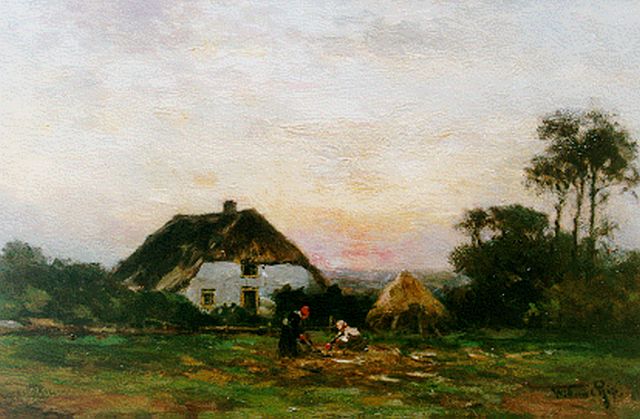 Willem Rip | Herfstavond, olieverf op doek, 31,0 x 48,5 cm, gesigneerd r.o.