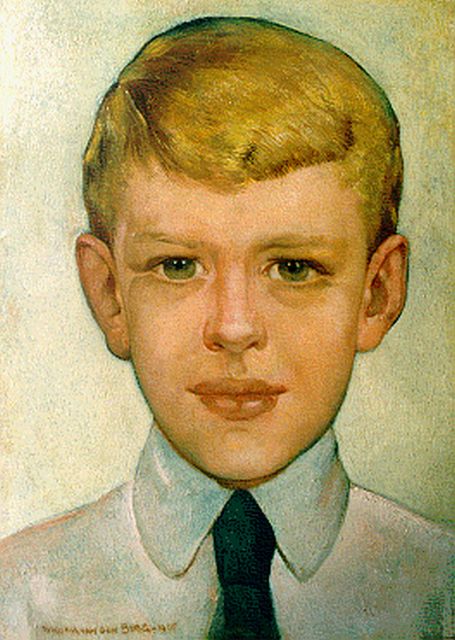 Willem van den Berg | Portret van Clifford Rykens, olieverf op paneel, 22,1 x 15,9 cm, gesigneerd l.o. en gedateerd 1928