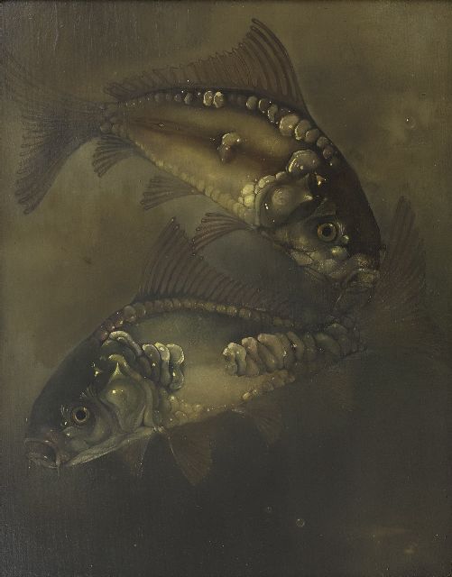 Jemmy van Hoboken | Spiegelkarpers, olieverf op paneel, 40,2 x 32,3 cm, gesigneerd r.o. en gedateerd 1932
