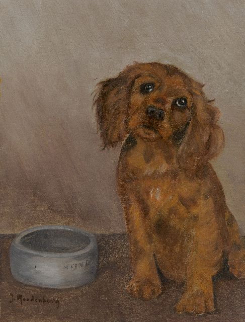 Johannes Carolus Roodenburg | Etenstijd, olieverf op paneel, 31,9 x 24,5 cm, gesigneerd l.o.