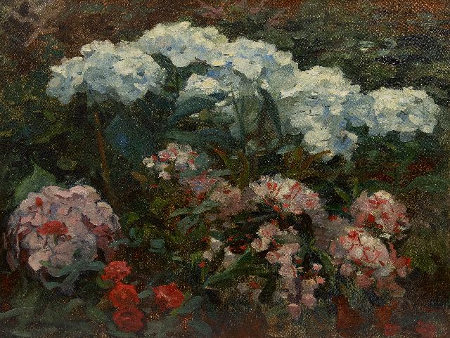 Felicien Bobeldijk | Hoekje van de tuin, olieverf op doek, 52,4 x 66,9 cm, gesigneerd r.b.