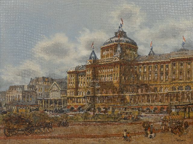 Carel van Ettinger | Het Kurhaus in Scheveningen, olieverf op board, 60,2 x 80,1 cm, gesigneerd r.o. (geen lijst) en gedateerd verso 'Scheveningen' augustus 1976
