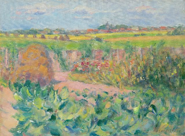 Josephina Hendrickx | De moestuin, Zeeland, olieverf op doek, 27,8 x 37,6 cm, gesigneerd r.o.