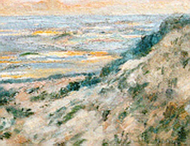 Jacobus Doeser | Kustlandschap, olieverf op doek, 29,0 x 34,0 cm, gesigneerd r.o.