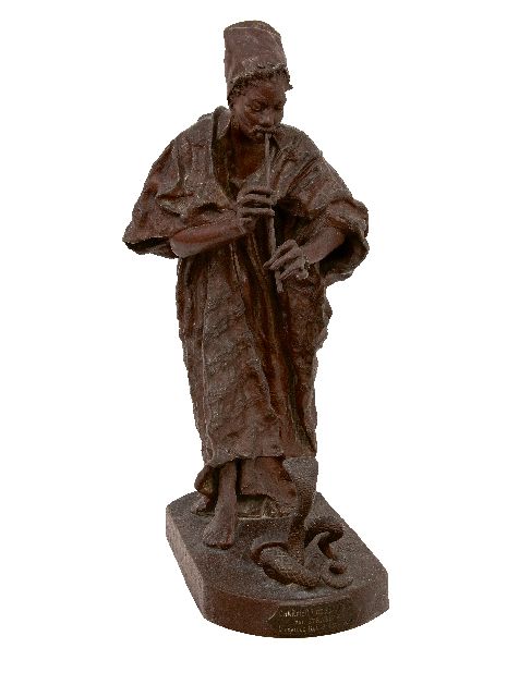 Arthus Strasser | De slangenbezweerder, brons, 48,5 x 26,5 cm