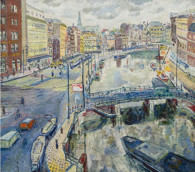 Pieter Apol | Het Rokin, Amsterdam, olieverf op doek, 85,0 x 95,1 cm, gesigneerd r.o. en gedateerd '42