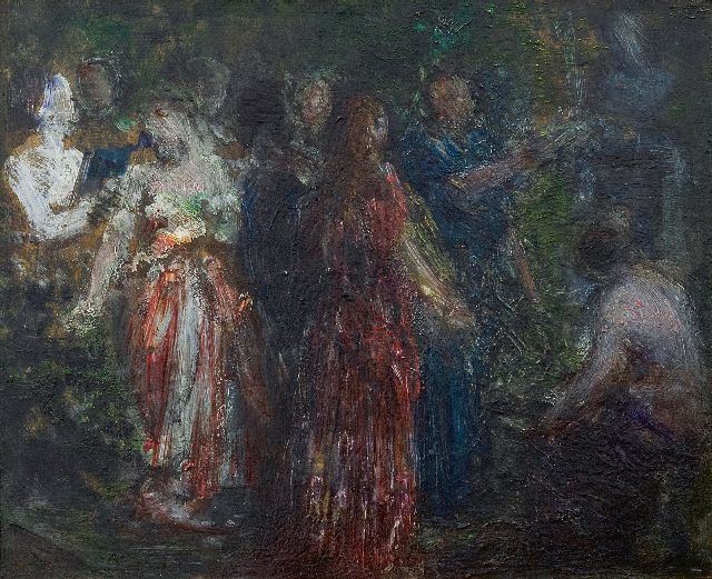 Henri Fantin-Latour | Hommage à Robert Schumann, olieverf op papier op doek, 24,0 x 29,0 cm, gesigneerd l.o. en te dateren 1875