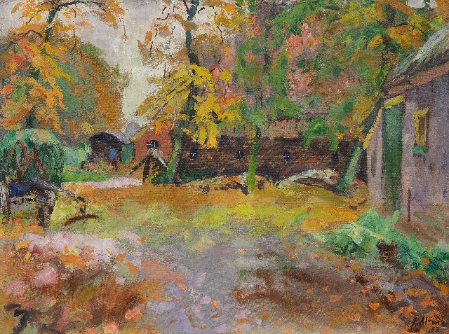 Jan Altink | Herfstlandschap in Essen, olieverf op doek, 60,4 x 80,7 cm, gesigneerd r.o. en gedateerd '52