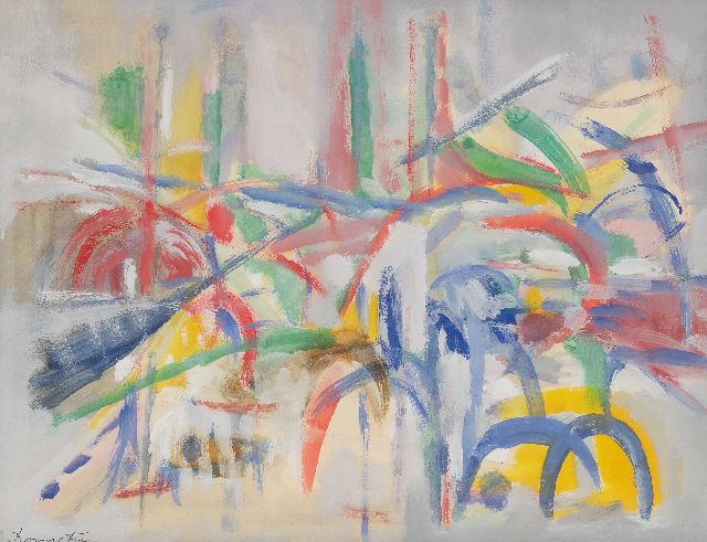 Klaas Boonstra | Zonder titel, aquarel op papier, 34,5 x 45,0 cm, gesigneerd l.o.