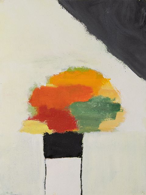 Eugène Brands | Chimney, gouache op papier, 49,5 x 37,2 cm, gesigneerd l.o. met initialen