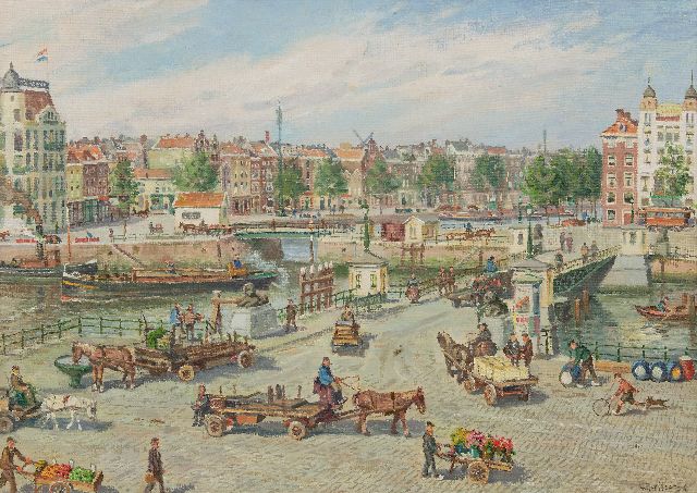 Hendrik Spetter | De Spaansekade, Rotterdam, olieverf op doek, 50,1 x 70,1 cm, gesigneerd r.o. en gedateerd '76