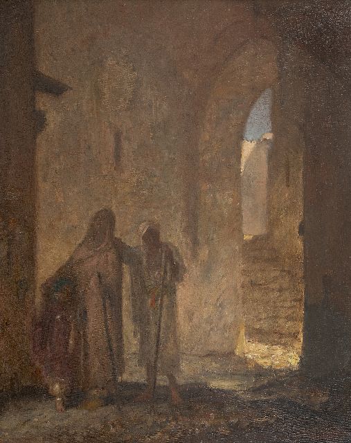 Marius Bauer | De blinde bedelaar, olieverf op doek, 62,8 x 50,8 cm, gesigneerd r.o.
