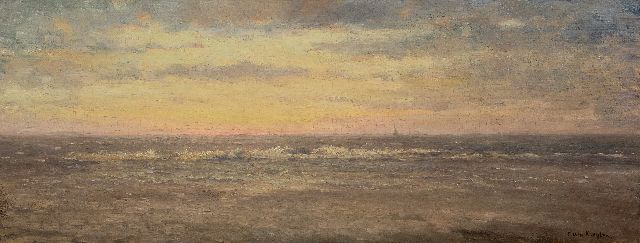 Fedor van Kregten | Zeegezicht, olieverf op doek, 50,6 x 125,7 cm, gesigneerd r.o. en zonder lijst