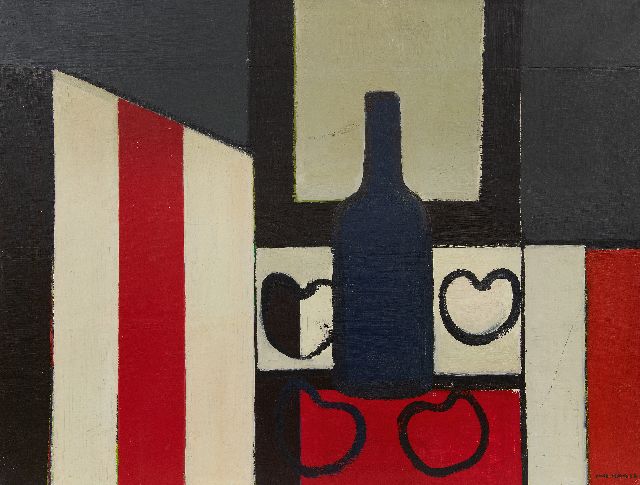 Jan Kagie | Stilleven, olieverf op doek, 72,8 x 95,2 cm, gesigneerd r.o.