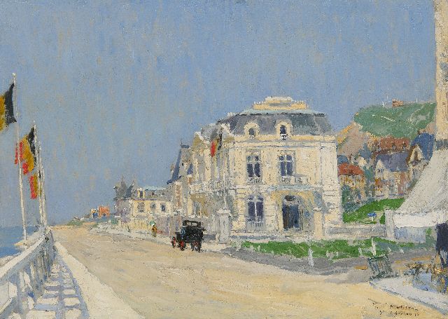 Paul Mathieu | Boulevard van Sainte-Adresse, Frankrijk, olieverf op paneel, 39,7 x 55,0 cm, gesigneerd r.o. en gedateerd '16